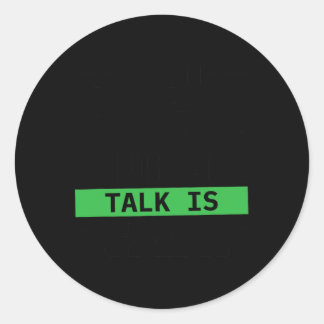 Sticker Rond Apprendre Langue Des Signes Parler Est Chea