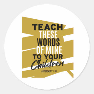 Sticker Rond Apprenez ces paroles à vos enfants