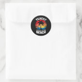 Sticker Rond Apprenez-Moi Que Vous Avez Dit Professeur De Plage (Sac)