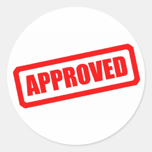 Sticker Rond Approuvé (Devant)