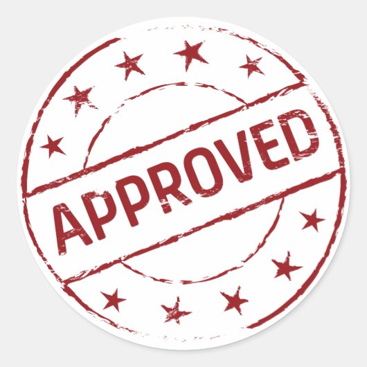 Sticker Rond Approuvé (Devant)