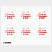 Sticker Rond Approuvé par Glam Trash Pop (Feuille)