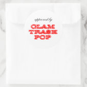 Sticker Rond Approuvé par Glam Trash Pop (Sac)