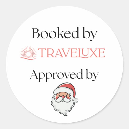 Sticker Rond Approuvé par le Père Noël (Devant)