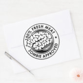Sticker Rond Approuvé par Zombie (Enveloppe)
