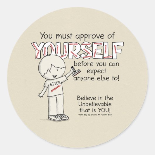Sticker Rond Approuvez-vous (Devant)