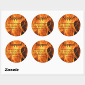 Sticker Rond Appui à la difficulté (Feuille)