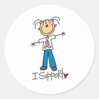 Sticker Rond Appui de cancer du sein