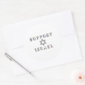 Sticker Rond Appuyer Israël (Enveloppe)