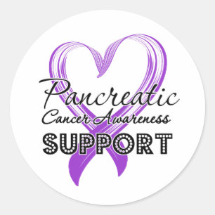 Sticker Rond Appuyer la sensibilisation au cancer pancréatique