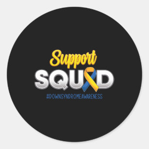 Sticker Rond Appuyer l'escadron de lutte contre le syndrome T21