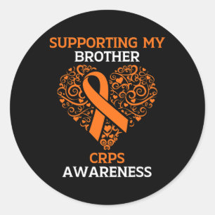 Sticker Rond Appuyer Mon Frère Rsd Crps Mois De Sensibilisation