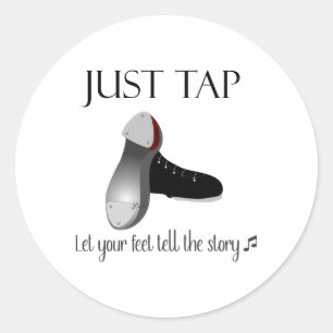 Sticker Rond Appuyez sur