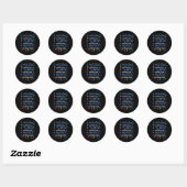 Sticker Rond Apraxia Awareness Shirt Love &amp; Support Apraxia (Feuille)