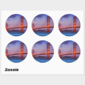 Sticker Rond Après le coucher du soleil à Baker Beach (Feuille)