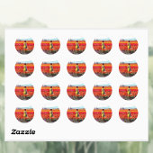 Sticker Rond Après-midi dans les champs de tulipes