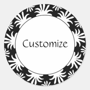 Sticker Rond Après-midi du Modèle Triffids - B&W