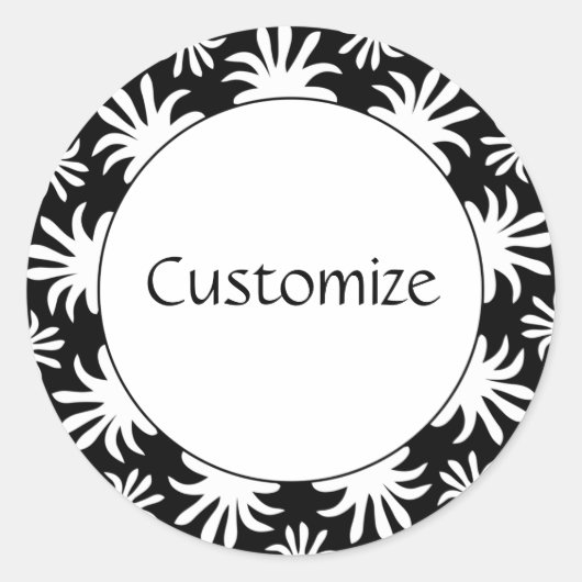 Sticker Rond Après-midi du Modèle Triffids - B&W (Devant)