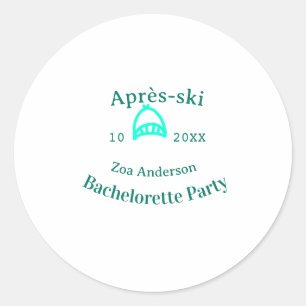 Sticker Rond Après-ski enterrement de vie de jeune fille chapea