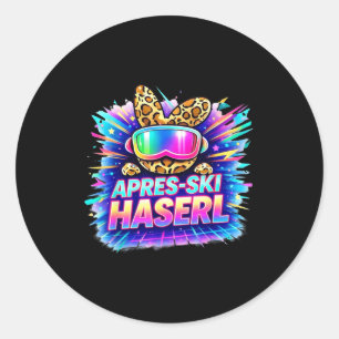Sticker Rond Après-ski haserl shirt – cadeau de fête de ski d'h