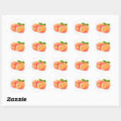 Sticker Rond Apricots frais (Feuille)