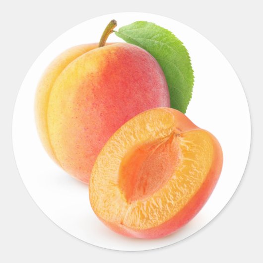 Sticker Rond Apricots frais (Devant)