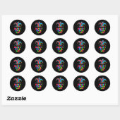 Sticker Rond April Fool's Day Beauty Fool Day April 1st Prank J (Feuille)