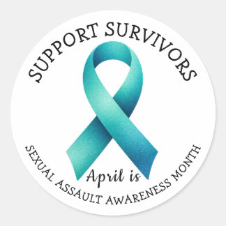 Sticker Rond April is Sexual Assault Awareness Day 