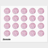 Sticker Rond Apsara rose (Feuille)