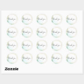Sticker Rond Aqua Bliss Feuille Merci aquarelle (Feuille)