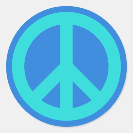 Sticker Rond Aqua Blue (Devant)