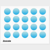 Sticker Rond Aqua Blue Ombre (Feuille)