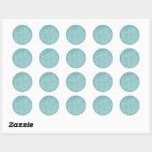 Sticker Rond Aqua Chenille (Feuille)
