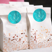 Sticker Rond Aqua Elegance Turquoise & Turquoise Mariage Aquare