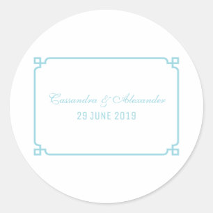 Sticker Rond Aqua Paradise Deco Chic Mariage