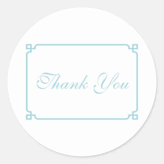 Sticker Rond Aqua Paradise Deco Chic Mariage Merci (Devant)