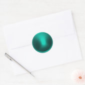 Sticker Rond Aqua Turquoise Verte Enveloppe Or Sceau (Enveloppe)