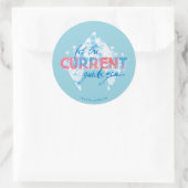 Sticker Rond Aquaman | "a laissé le guide actuel vous" (Sac)