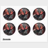 Sticker Rond Aquaman | Black Manta Red Swipe Graphic (Feuille)