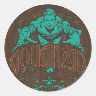 Sticker Rond Aquaman - C'est Showtime ! Poster