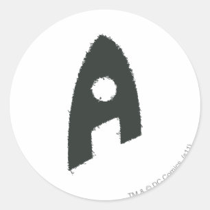 Sticker Rond Aquaman Grunge 'A'