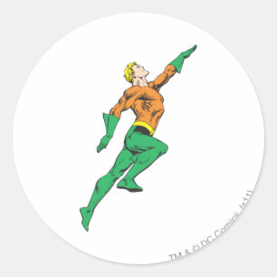 Sticker Rond Aquaman saute