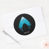 Sticker Rond Aquaman | voient le graphique d'océan de logo (Enveloppe)