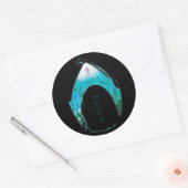 Sticker Rond Aquaman | voient le graphique d'océan de symbole (Enveloppe)