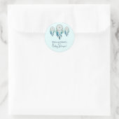 Sticker Rond Aquamarine Baby shower Dreamcatcher (Sac)
