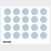 Sticker Rond Aquamarine Moroccan Tile Trellis (Feuille)