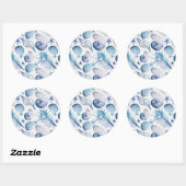 Sticker Rond Aquarelle (Feuille)