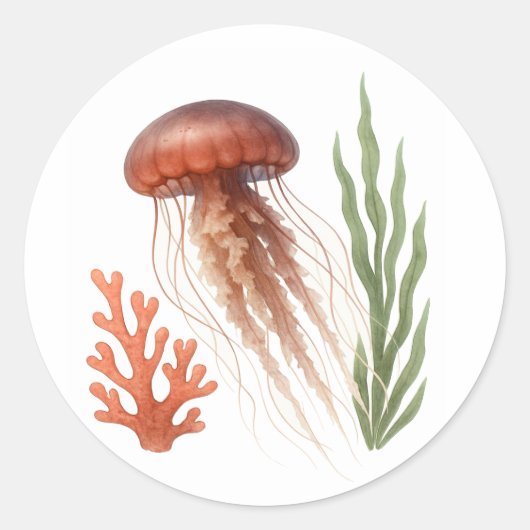 Sticker Rond Aquarelle (Devant)
