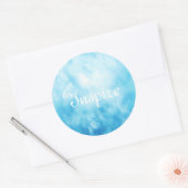 Sticker Rond Aquarelle à main Abstraite dessinée Arrière - plan (Enveloppe)