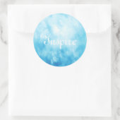 Sticker Rond Aquarelle à main Abstraite dessinée Arrière - plan (Sac)